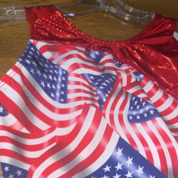 New Sookie Active USA  gymnastics, leotard  USA Olympic gold Paris 2024 size AXS - Picture 2 of 9